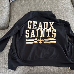 Black Geaux Saints Jacket